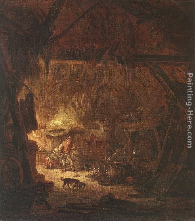 Isack van Ostade Interior of a Peasant House